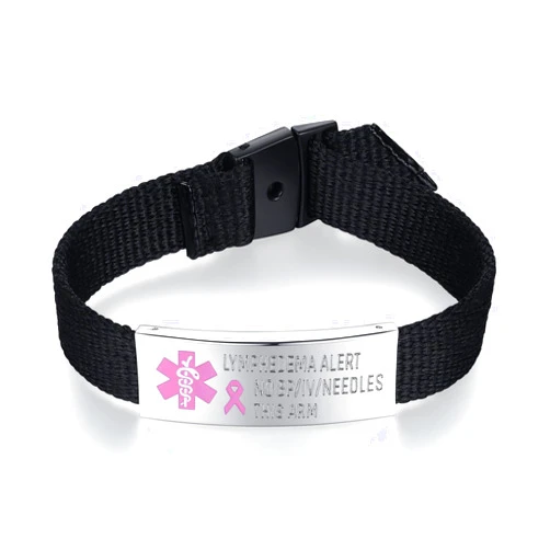 mnmoom Medical alert bracelets for women men Sports Easy-to-wear canvas medical bracelets adjustable 5-8 inch