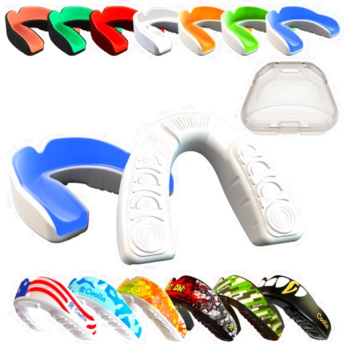 COOLLO SPORTS Boil and Bite Mouth Guard (Youth & Adult) DA Custom Fit Sport Mouthpiece for Football, Hockey, Rugby, Lacrosse,Boxing,MMA(Free Case Included!)