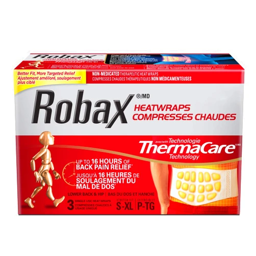Robax Unknown Robax HeatWraps (3 Count), Thermacare Lower Back & Hip, S - XL, Non-Medicated Pain Therapy