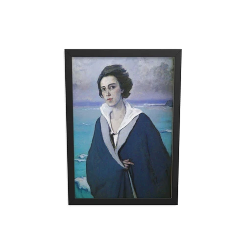 Generic Romaine Brooks Framed Print - Black Samba Wood Frame Included, 12x16 inches