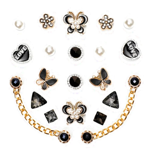 Ziigole 20Pcs Bling Shoe Charms for Women, Gems Shoe Charms, Plastic Butterfly Flower Charms, Sparkling Rhinestones Shoe Chains, Pearl Accessories for Girls, DIY Shoe Decoration Charms for Party Favor