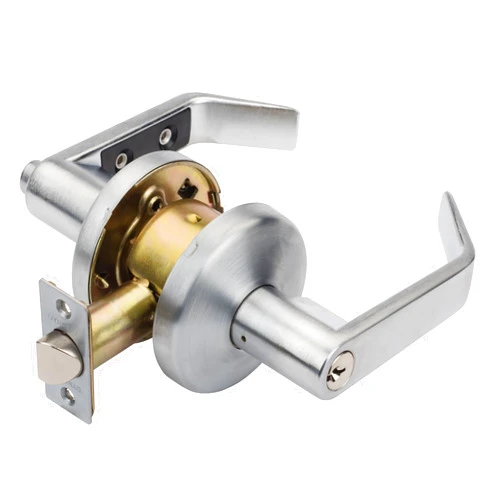 Dynasty Hardware Austin Medium Duty Commercial Keyed Entry Office Door Lock, Satin Chrome (Keyed Entry)