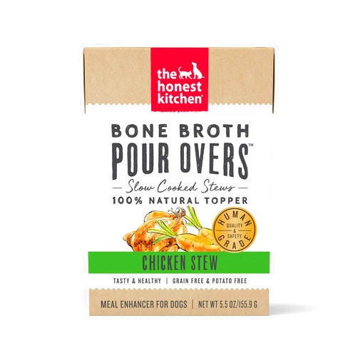 The Honest Kitchen Bone Broth Dog Food Topper Chicken Stew (Case of 12)