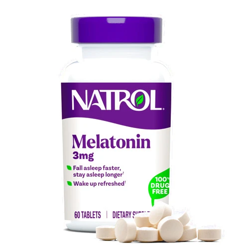 Natrol Melatonin 3 mg, Dietary Supplement for Restful Sleep, Sleep Supplements for Adults, 60 Melatonin Tablets, 60 Day Supply