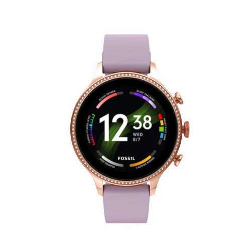 Fossil Women's Gen 6 Touchscreen Smartwatch with Speaker, Heart Rate, Blood Oxygen, GPS, Contactless Payments and Smartphone Notifications Rose Gold/Purple