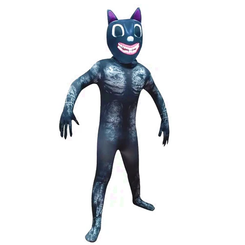 Lgandpg Kids Black Cat Costume - Boys Girls Halloween Cartoon Character Cosplay Dress Up Jumpsuit Bodysuit