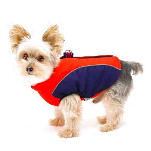 Didog Fleece Lined Warm Dog Winter Coat for Small Dogs & Cats - Reflective Cold Weather Dog Jacket Sport Vest with Zipper Closure and Leash Ring for Walking Hiking(Chest: 12