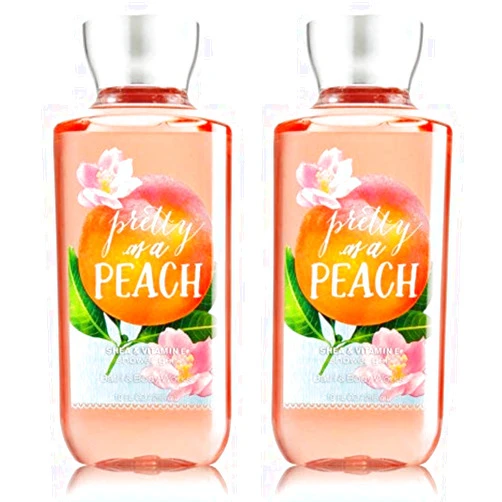Bath & Body Works Bath and Body Works Gift Set of of 2 - 10 Fl Oz Shower Gel (Pretty as a Peach) Multicolor