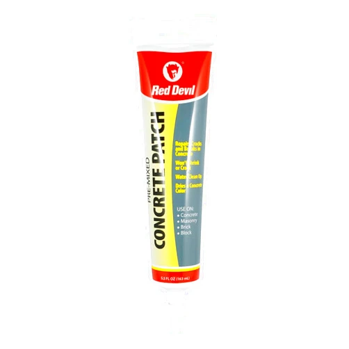 Red Devil 0645 Pre-Mixed Concrete Patch, 5.5 Oz Squeeze Tube, Pack of 1, Gray, 5 Fl Oz