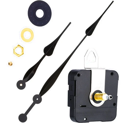 Hicarer High Torque Quartz Clock Movement Clock Replacement Mechanism with 12 Inch Long Spade Hands for DIY Clock (Black, Shaft Length 1-1/5 inches/ 31 mm Shaft Length)