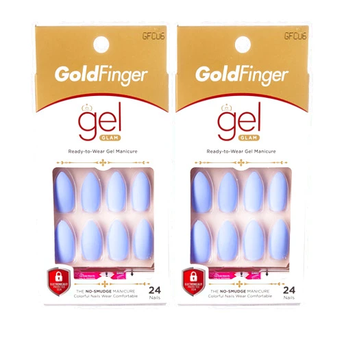 KISS Gold Finger Gel Glam Ready-to-Wear Nails (2 PACK)