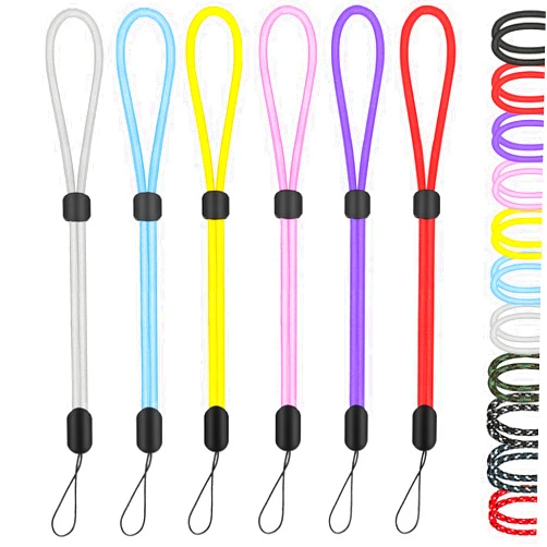 Hukado Hand Wrist Strap Lanyard, 6 Pack 9.5inch Adjustable Nylon Wristlet Straps Keychain String for Cell Phone Case Holder, AirPods Pro 2 2022, Camera, Key, GoPro, USB Drive, Ski Glove (Multi-ColorA)