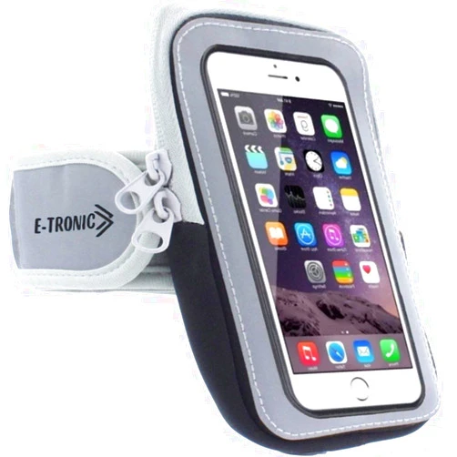 E Tronic Edge Universal Phone Holder for Running: Armband Sleeve Workout Gear Arm Pouch Case & Bag Compatible Apple iPhone 7 7S 8 8S Plus X XS XR MAX 11 & Galaxy Note 7 8 9 - All Plus Sized Phones Up to 6.4 Inches