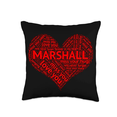 In My Heart Forever by The LACOCA Shop Because I Miss You, Remember Me Love Gift, Marshall Throw Pillow, 16x16, Multicolor