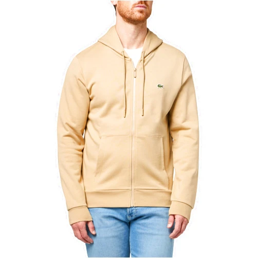 Lacoste mens Classic Fit Zipped Fleece Sweatshirt