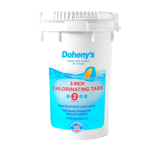Doheny's Doheny’s 3-Inch Stabilized Chlorine Tablets for Sanitizing Swimming Pools | 99% Pure Tri-Chlor, 90% Available Chlorine | Long-Lasting, UV-Protected, Slow-Dissolving | Individually Wrapped 50lb Bucket