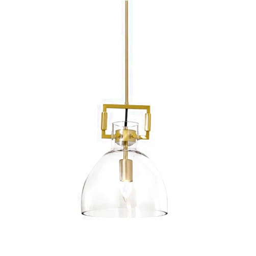 JHBHQKX Creative Glass Chandelier Simple Modern Single Head Industrial Wind Nordic Pendant Lamps for Kitchen Island Dinning Room Bedroom