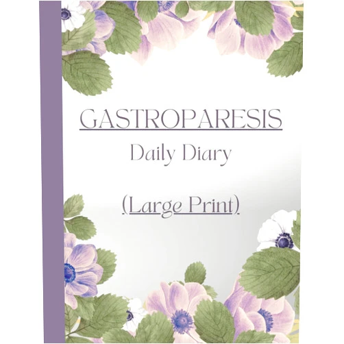 LG Health Records Large Print - Gastroparesis Daily Diary: Symptom Tracker for Meals, Symptoms/Severity, Activities, Medications, Bloating, Concerns, Daily Well-being