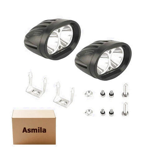 Asmila LED Spot Lights for Cars, IP 67 Waterproof 20W LED Driving Lights 4x4 Offroad for Motorcyles Trucks ATV UTV Set of 2PCS