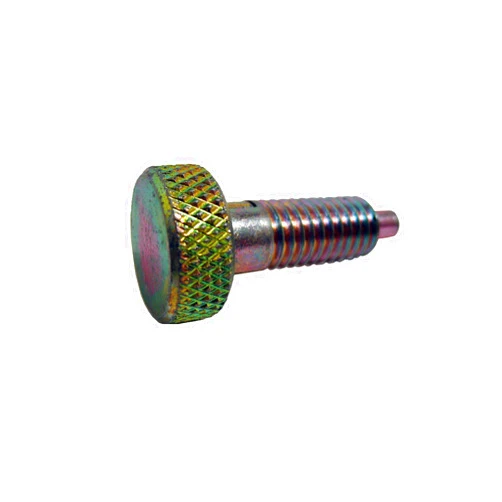 JW Winco LRSP Series Steel Lock-Out Type Hand Retractable Spring Plunger with Knurled Handle, Without Patch, 1/4