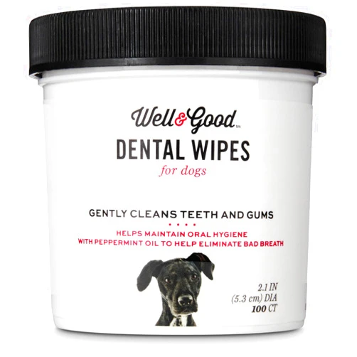 Well & Good Dog Dental Wipes, Pack of 100 wipes