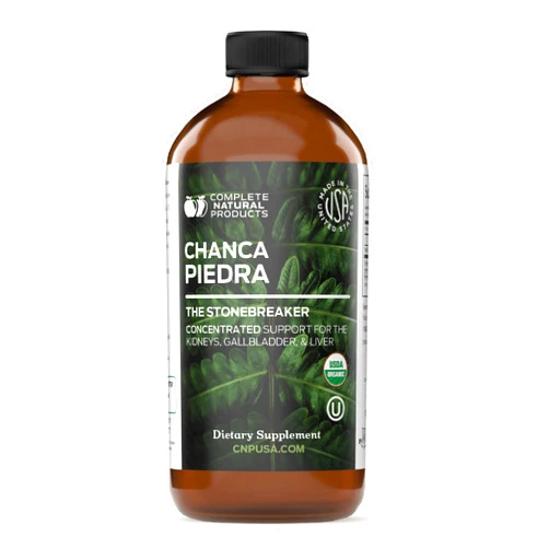 Complete Natural Products Chanca Piedra Organic Liquid Extract 16oz - Natural Stone Breaker Dissolver, Kidney Cleanse Support, Phyllanthus Niruri Concentrate Tincture, Alcohol Free Cold Pressed Concentrate Formula USA Made