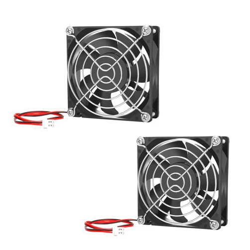 KEYFANCLUB 2-Pack 80mm x 25mm DC 12 Volt Fans 2-Pin Brushless Replacement Cooling Fan