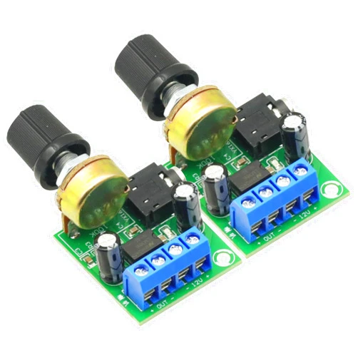 GODIYMODULES 2Pcs 10W LM386 Audio Amplifier Board Mono 3.5mm DC 3-12V Volume Control Mini Power Amplifier Module Adjustable Volume