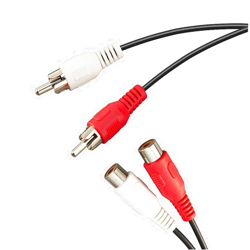 TENINYU AV Extension Cable RCA Stereo Audio Extension Cable 2RCA Male to 2RCA Female Audio Extension Cable Red/White Connectors,10FT