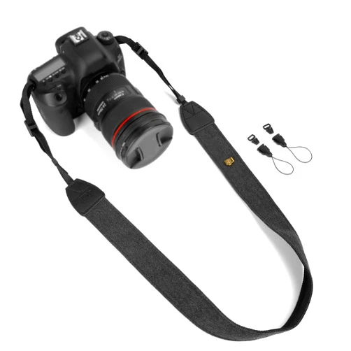 WANBY Camera Strap Black Canvas Neck Shoulder Strap with Quick Release Buckles for DSLR SLR