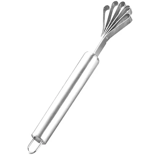 Junfamilee Silver Stainless Steel Coconut Meat Slicer Scraper Fish Scales Removal Scraper Fruit Vegetable Grater Kitchen Peeler Tool, Peelers, Graters, Peelers and Slicers