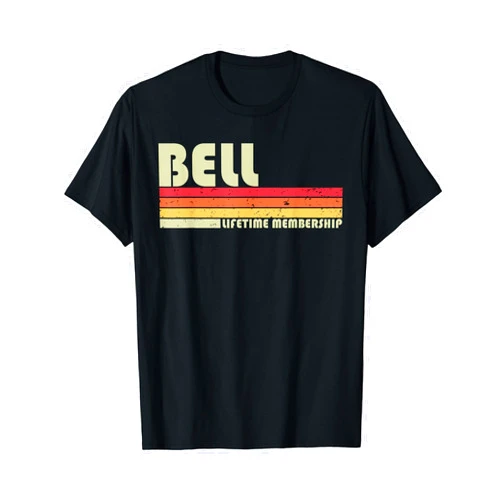 Last Name Gifts Customized Family Christmas Team BELL Surname Funny Retro Vintage 80s 90s Birthday Reunion T-Shirt