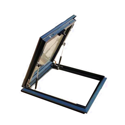 LVLDAWA Roof Window, Manual Ventilation Flush Mount Installation Skylight, Multi-Angle Roof Viewing Aluminium Window for Cabins, Garages(60x50cm)