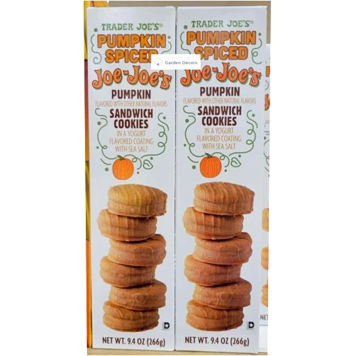 Trader Joes Trader Joe's Pumpkin Spiced Joe-Joe's Pumpkin Sandwich Cookies 9.4oz 266g (Two Boxes)