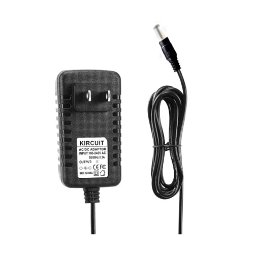Kircuit 12V AC/DC Adapter Compatible with Tdcokhe Portable Washing Machine Drying Mini Foldable Bucket Small Items Clothes Underwear Travel Apartment RV Camping Dorm 12VDC Power Supply Cord Charger