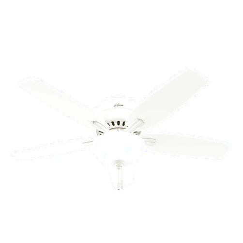 Hunter Fan Company Newsome 52-inch Indoor Fresh White Traditional Ceiling Fan With Bright LED Light Kit, Pull Chains, and Reversible WhisperWind Motor Included