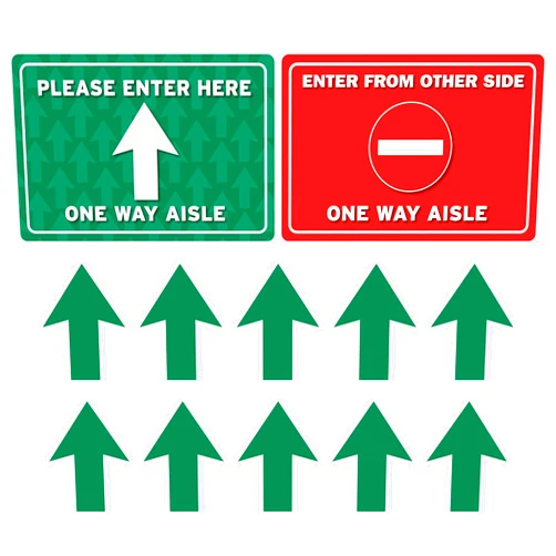 Exhibitor's Handbook Aisle Traffic Flow Floor Decal Kit (Aisle-DIR-KIT-GFX)