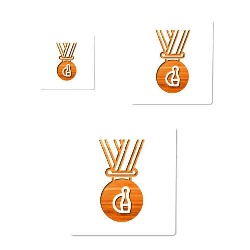 CutlineCrafts Bowling Medal Bowling Victory Sport Skittles, quality mylar stencil pack in 3 sizes, reusable for crafts and diy projects CCSTE-20543