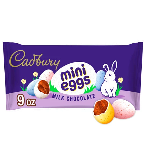 CADBURY MINI EGGS Milk Chocolate, Easter Candy Bag, 9 oz