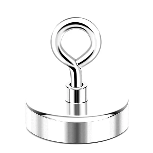 DIYMAG Strong Neodymium Fishing Magnets, 300 lbs(136 KG) Pulling Rare Earth Magnet High Power with Handle Diameter 1.97 inch(50mm) for Retrieving in River and Magnetic Fishing