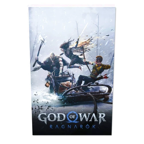 Pira Boxes God of War Ragnarok Poster | Official Key Art | Kratos Atreus and Freya Wall Art | Unframed (24x36)