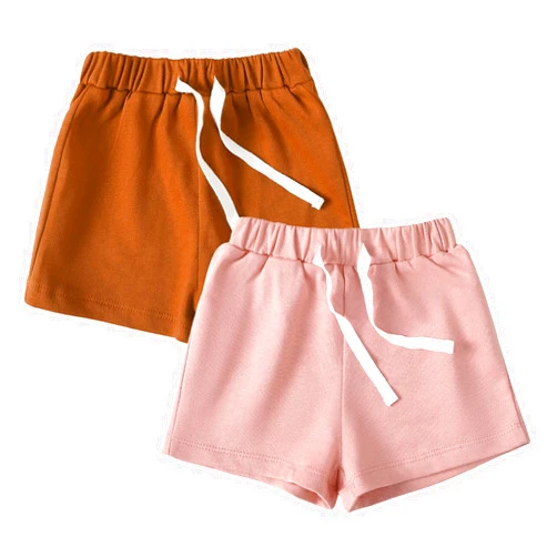 SOBOWO Baby Boys Girls Shorts 3-Pack Newborn Solid Color Cotton Sport Jogger Shorts for Unisex Boy Girl 0-24 Months