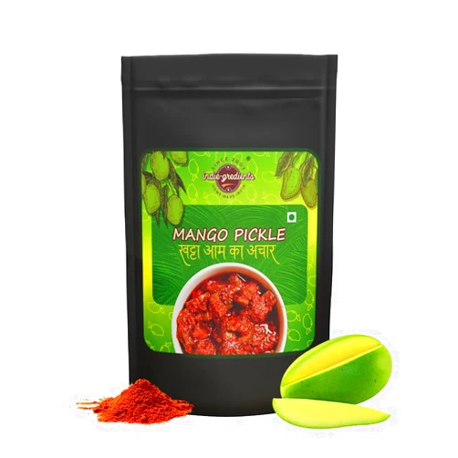 Indie-gredients Mango Pickles 100% Organic Homemade -Indian Mom Love Home Made- Aam ka Achar (250gm, Lessspicy)
