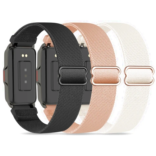 Huadea 3 Pack Compatible with 18mm Fossil Women's Women's Gen 6 42mm Watch Band/5E 42mm & Bestinn/Mindrose H80 1.47'' Fitness Tracker, Soft Sport Nylon Straps Wristbands for Women Men