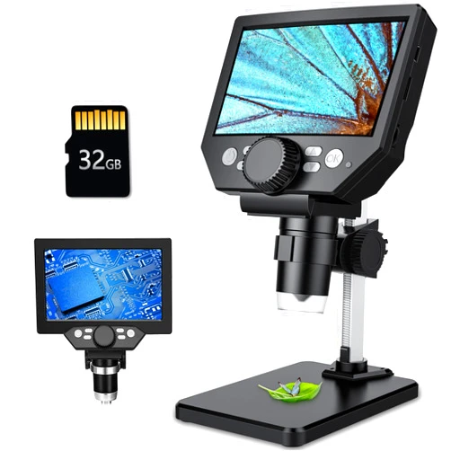 PalliPartners LCD Digital Microscope,5.5 Inch 1080P 10 Megapixels,1-1000X Magnification Zoom Wireless USB Stereo Microscope Camera,10MP Camera Video Recorder with HD Screen