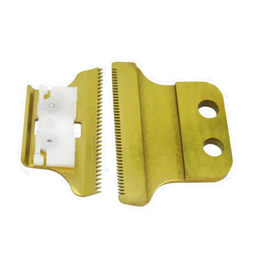 EStarpro Adjustable 2 Hole Double Wide Trimmer Replacement Blade for Wahl Detailer #8290 5 Star Razor Edger #8051 G-Whiz #8986 Sterling Definitions #8085(Double Gold Blade)