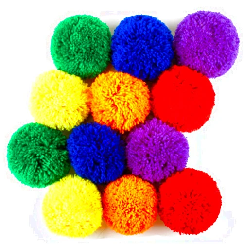 FLYIO 12-Pack Soft Fleece Balls Large 4-inch Dodgeball Playground Balls, Rainbow Pack Size for Dodge Ball, Handball, Camps and Schools Blue,Green,Orange,Purple,Red
