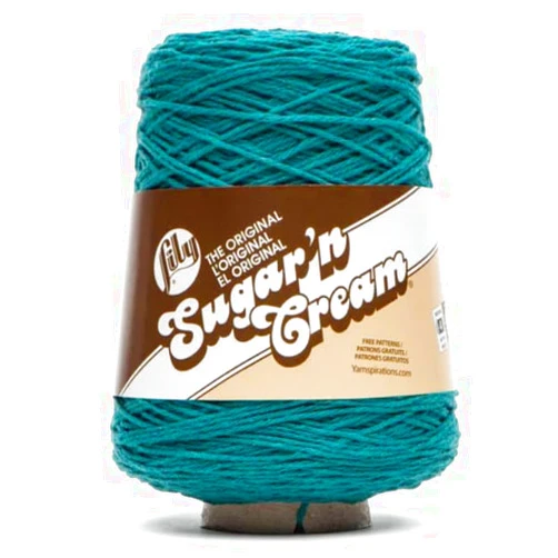 Generic Lily Sugar N Cream Cones Teal Yarn - 1 Pack of 14oz/400g - Cotton - #4 Medium - 706 Yards - Knitting/Crochet