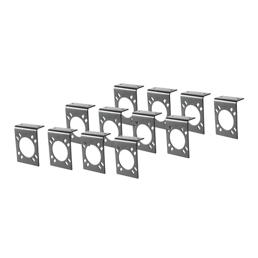 CURT 57205 Vehicle-Side Trailer Wiring Harness Mounting Brackets for 7-Way RV Blade, GLOSS BLACK POWDER COAT, 12-Pack
