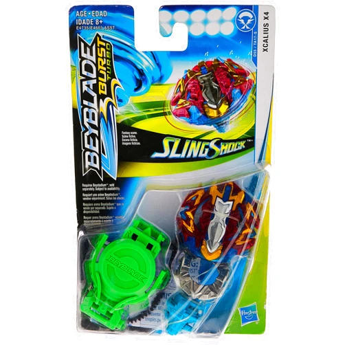 Beyblade Burst Turbo Slingshock Xcalius X4 Starter Pack - Battling Top and Right/Left-Spin Launcher, Age 8+